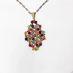 Pendant 40cm - Priscilla Rhombus S-Bronze Chain - Pendant 40cm - Laiton bronze